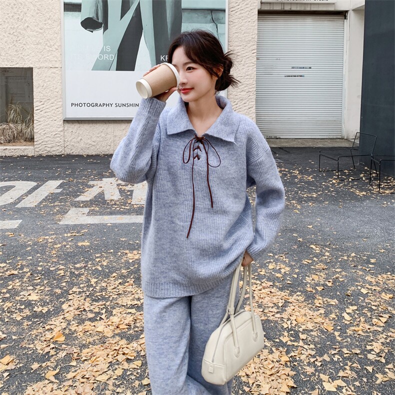 针织套装羊羔毛马甲三件套2C090-9031-P255-K388,女装套装/套裙,2C090
