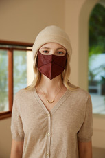 2025时尚百搭简约双层香云口罩，头饰，绒上羊绒