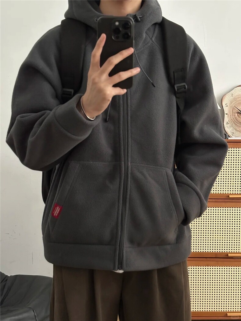 摇粒绒连帽拉链卫衣外套1302-GS02-P55成分100聚酯纤维,女装短外套,星座1302