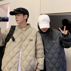 菱格冬季棉衣男加厚潮流休闲棉服个性棉袄青年男A266-WMY610-P75，男装棉衣，电商A266