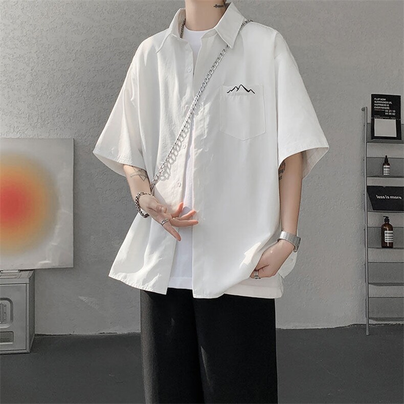 CS1143-特批25控49夏薄款冰丝面料大码短袖衬衫防晒透气外套,男装防晒衣,电商A059