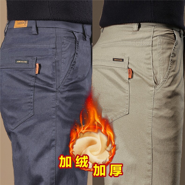 网络图现货潮牌加绒直筒秋冬修身休闲耐磨弹力大码男裤J1834-P42,男装卫衣,星座715-7