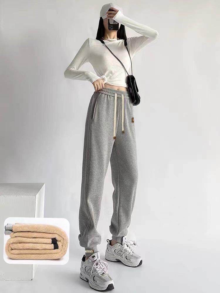 加绒加厚卫裤，女装休闲裤，盈佳