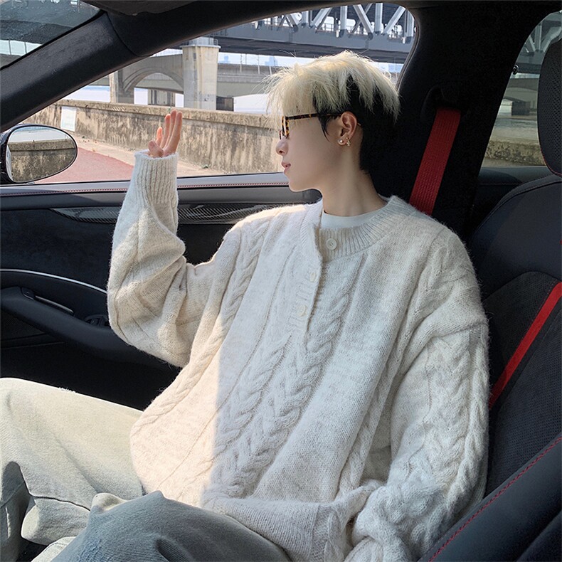 毛衣男秋冬新款港风宽松针织毛衫MYA5-P65，男装针织衫/毛衣，星座214-3