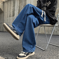 8XL-M牛仔裤男士直筒宽松特大码胖子阔腿裤男款长裤NZ110-P45控58，男装牛仔裤，电商D206-1