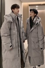 羽绒服新款男冬季港风宽松长款白鸭绒情侣外套YR905-P180(控价238，男装羽绒服，星座214-3