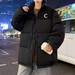 美式灯芯绒拼接棉衣男女立领保暖棉服秋冬季字母休闲外套410-P78图片