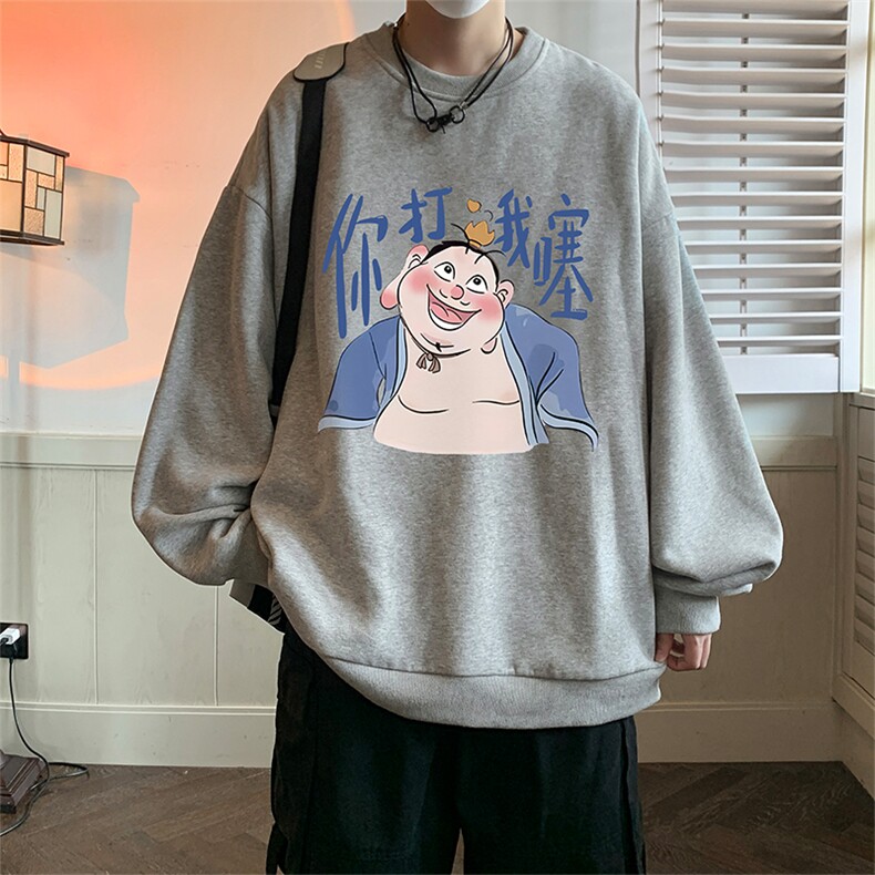 圆领卫衣男超大码胖子肥佬大号长袖t恤S6437-P28图片
