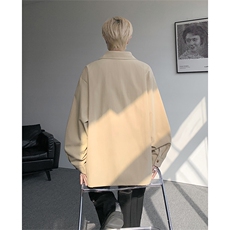 CS1159-特P33控58秋季潮流大码拼接高级感痞帅衬衫宽松外套男，男装衬衫，电商A059