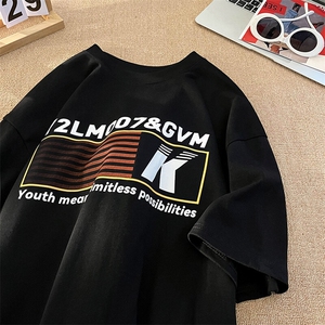 平铺条纹印花设计短袖T恤男DT77779P18块特价控38：供抖音视频图片
