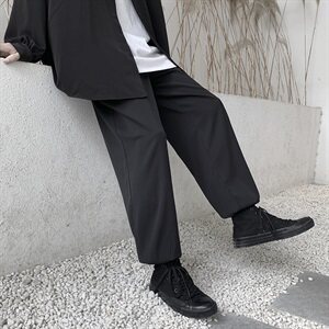 K2008春季中性ins港风休闲裤长裤束脚男垂感百搭P55图片