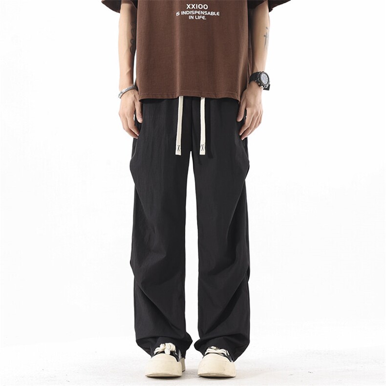 KP900P32港风休闲裤宽松运动裤拖地裤束脚裤直筒裤男,男装休闲裤,星座1204