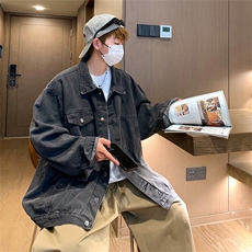 A699-P60春秋高街ins潮牌工装夹克美式复古宽松百搭牛仔外套男，男装夹克，星座512-6