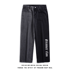 k797-P58-M-5XL白底得物美式牛仔裤大码长裤阔腿，男装牛仔裤，星座103A