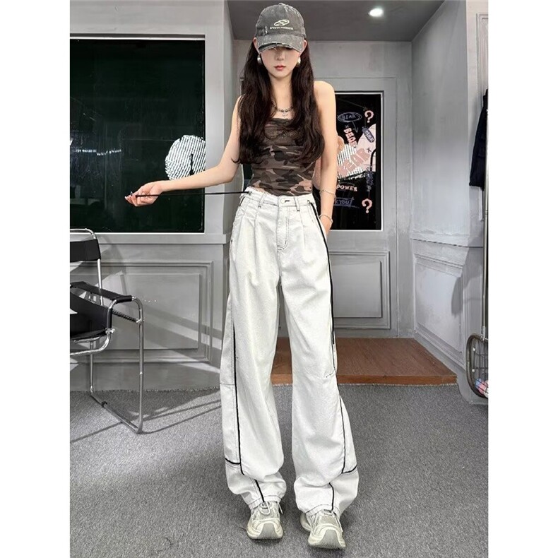 女童工装裤2025新款夏季薄款儿童裤子女孩初中生休闲长裤宽松大童,男装工装外套,星座506A