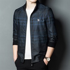 男士2023年秋季新款长袖外套休闲翻领中年爸爸装夹克ASD2213-P190图片