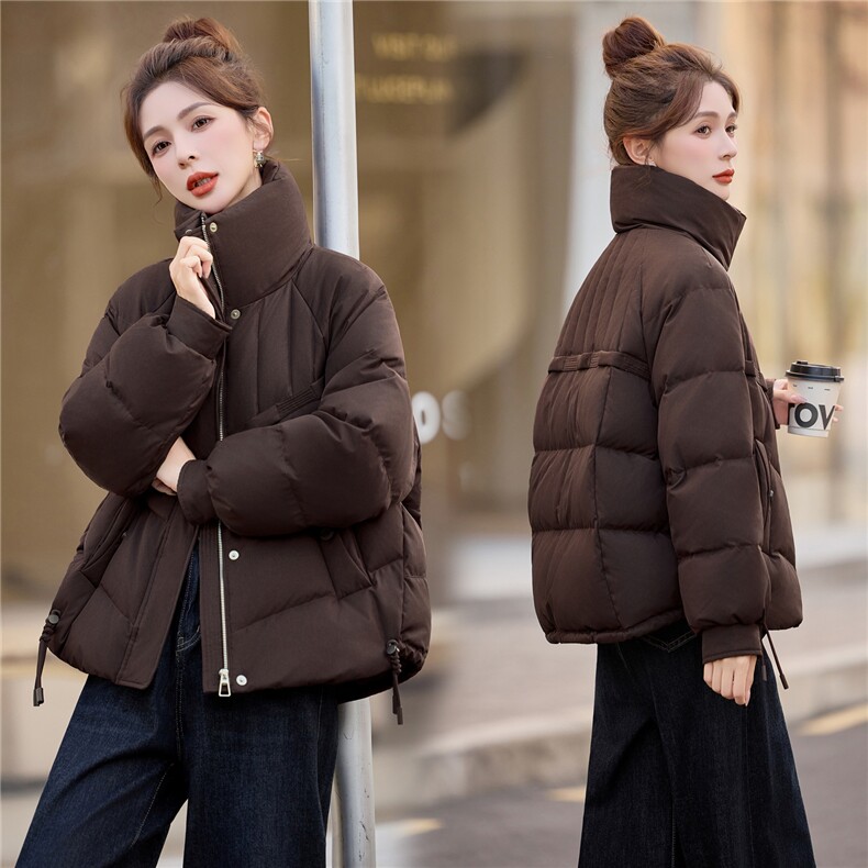 常规立领白鸭绒羽绒服女2025冬季新款休闲宽松百搭加厚保暖,女装羽绒服,余墨