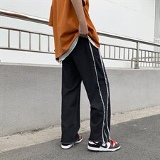 高街春夏复古水洗牛仔裤男潮牌宽松直筒阔腿NE11P40，男装牛仔裤，星座1116-2
