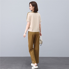 时尚休闲女装套装宽松显瘦运动服舒适百搭两件套，女装套装/套裙，叶笙衣