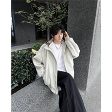 美式秋冬季2024假两件格子连帽棉服M8562P95，男装棉衣，星座1116-2