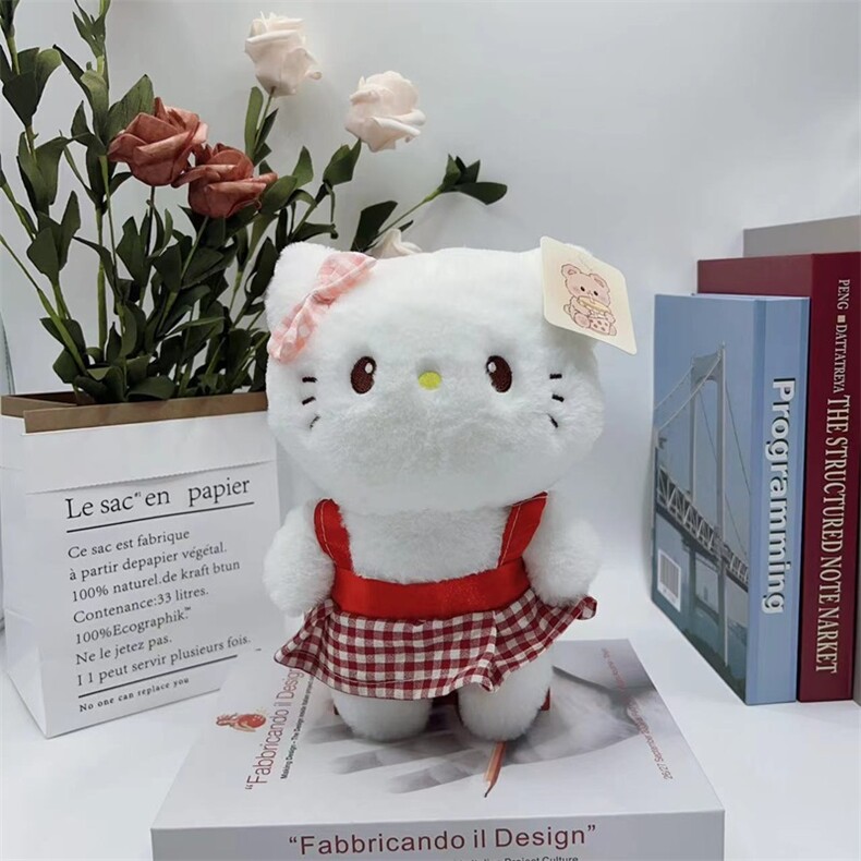 背带裙凯特猫，正美吉毛绒玩具厂