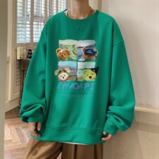 华夫格！2023秋季新款男士圆领卫衣潮流长袖T恤HWY10P30，男装卫衣，电商B220