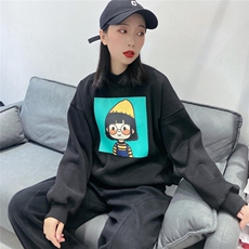 现货冬装卫衣小女孩复合银狐绒，女装卫衣/绒衫，悠奈尔