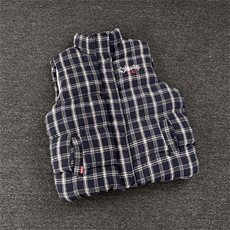 美式格子刺绣立领棉服马甲新款潮流加厚保暖外套，男装棉衣，星座410-6（原星座1304-1）
