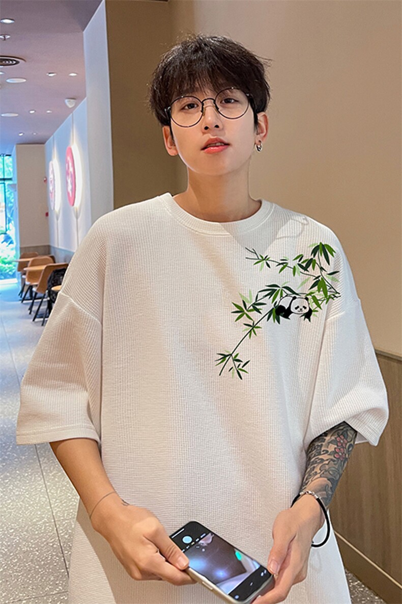 量大优！供视频！港风华夫格短袖T恤半袖男HT215-特P18,男装T恤,电商B367