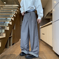 抖音品质春季新款高级垂感宽松休闲西裤B315-K25647-特p45控88，男装休闲裤，电商B315