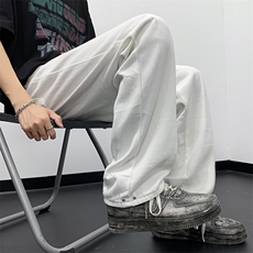 牛仔裤男高街潮ins潮牌设计感直筒休闲长裤潮流N06123-P40，男装牛仔裤，星座308B-2