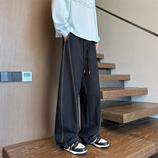 辑明线裤子男生春秋季户外运动oversize学生潮牌宽松直筒休闲长裤，男装休闲裤，电商A022