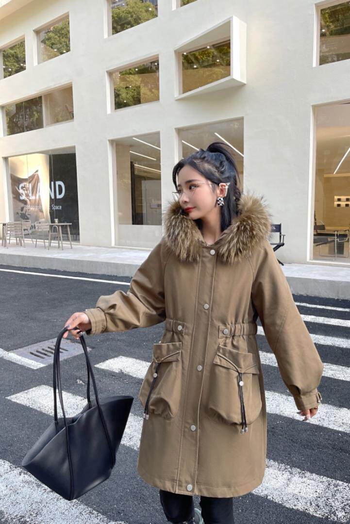 狐狸毛派克服，其它，贻思茗