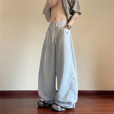 夏季新款潮流多巴胺撞色条纹宽松休闲裤B315-K25557-特p35控68，男装休闲裤，电商B315
