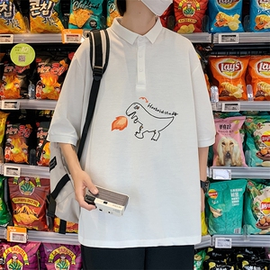 PL57040-P35 翻领短袖polo衫男大码胖子半袖t恤男有领保罗衫图片