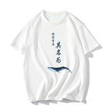 DX17261-P20 纯棉短袖t恤男大码半袖打底衫宽松体恤衫 海报风图片
