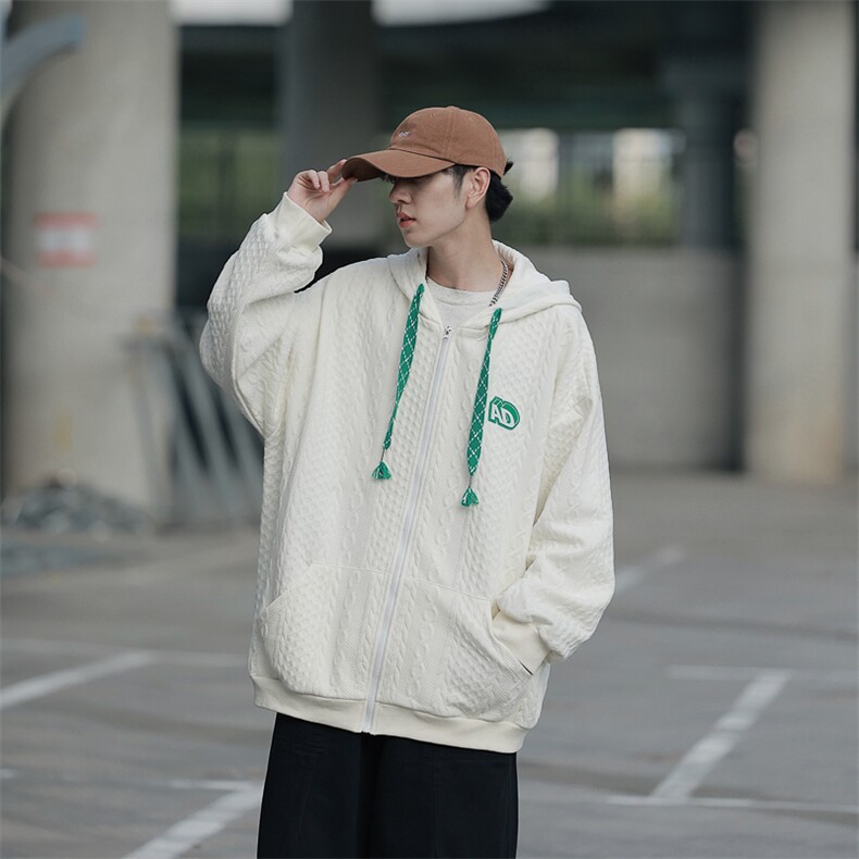 citboy酒店秋冬大麻花开衫连帽高品质卫衣夹克外套WK221-P60控88,男装夹克,电商B370