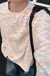 WY10156-特批40 控78 新款圆领简约套头宽松大码卫衣糯米衣服男图片