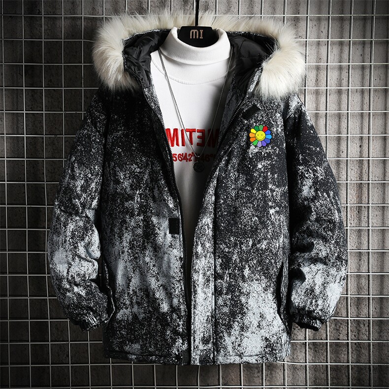 MC49101-P135日系潮衣男大码派克服男工装服外套袄网格,男装棉衣,电商A040A