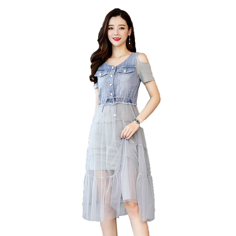 2021年春季时尚潮流舒适大摆型连衣裙中腰长袖X型,女装连衣裙,悠米
