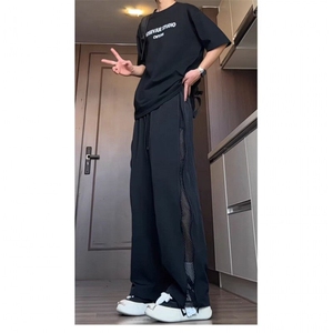 运动裤新款美式速干夏季薄款宽松大码显瘦休闲防晒阔腿裤K78