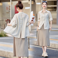 2024年夏季防晒衣+吊带裙两件套贼显瘦显腿长，女装套装/套裙，韩蜜菓