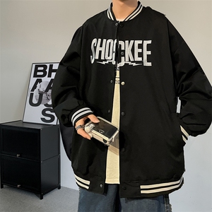 春秋季日系复古大码男装棒球服夹克外套加肥加大码胖子衣服6XL图片