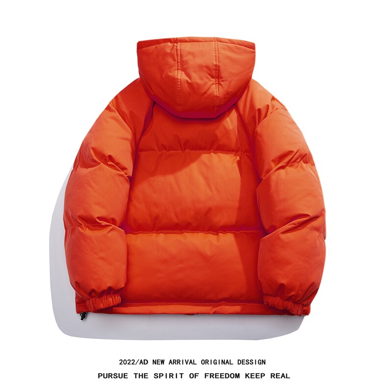 白底冬季时尚百搭宽松字母印花潮流连帽棉服外套MY213P115控158,男装棉衣,电商A247-1