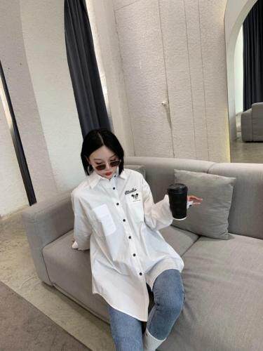 春季新款印花前后米奇衬衫，女装衬衫，爱娜.悦儿