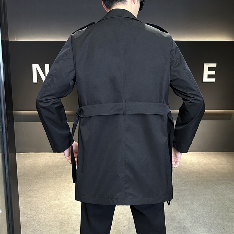 西装领风衣外套男2025款高级感痞帅男装中长款大衣外套P120控168,男装风衣,星座914