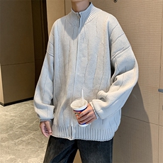 美式毛衣开衫外套男秋冬潮流高级感纯色针织衫毛线衣，男装针织衫/毛衣，星座410-6（原星座1304-1）