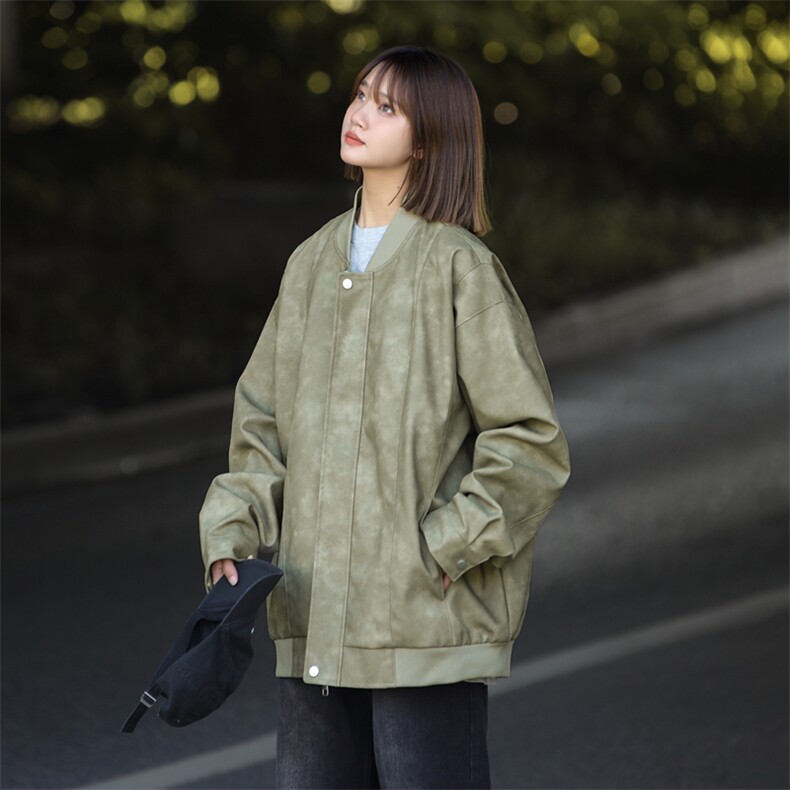 中性风机动皮衣美式潮牌皮夹克外套光板二开A406JK1206特P83,男装夹克,星座309（原A406）