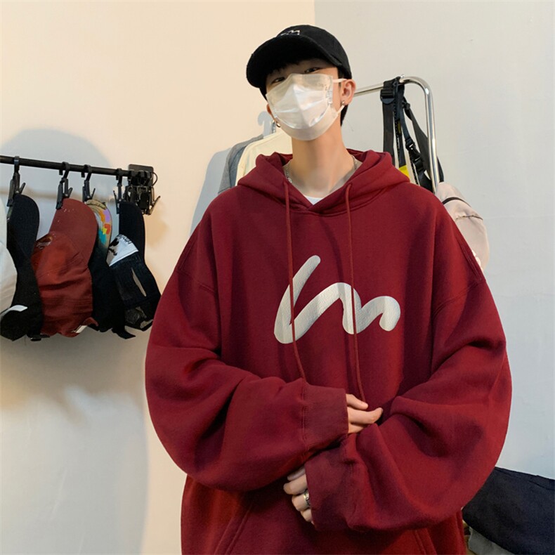 ！发泡印花！连帽圆领卫衣男装港风帽衫男LM123-P35,男装卫衣,电商B367