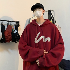 ！发泡印花！连帽圆领卫衣男装港风帽衫男LM123-P35，男装卫衣，电商B367